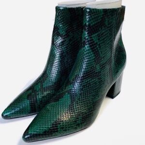 Marc Fisher Green & Black Jelly Booties Size 7